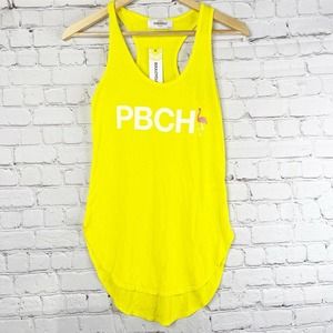 SOULCYCLE Bright Yellow Flamingo PCBH Workout Tank